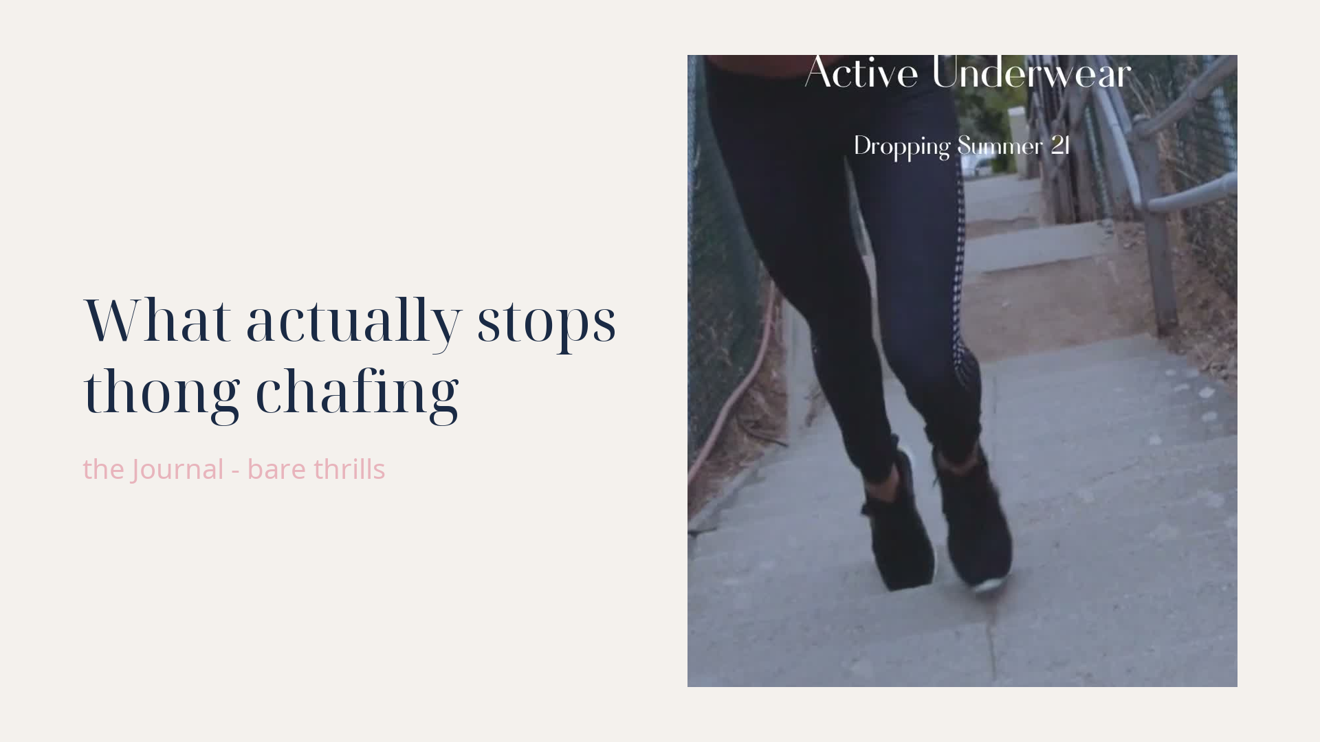 What actually stops thong chafing - Bare Thrills